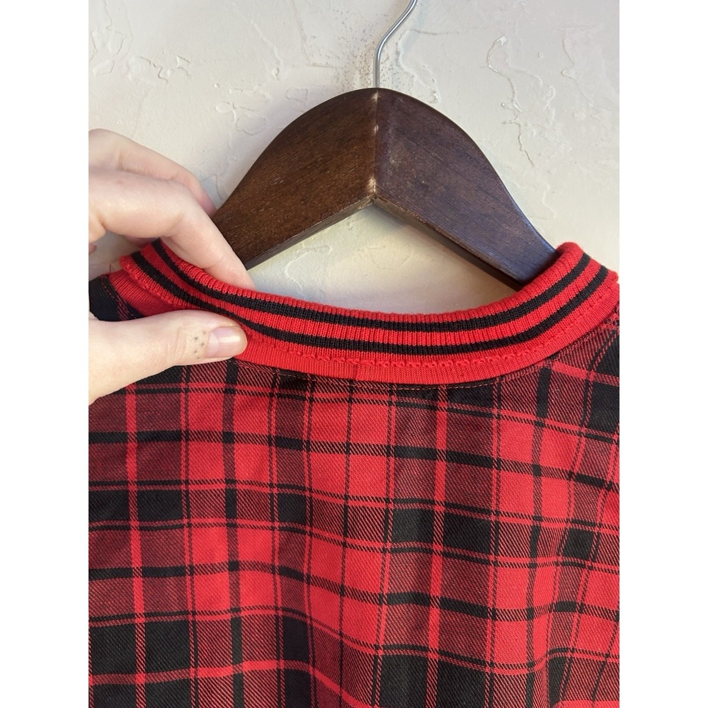 Vintage 90s Y2K Hang Ten Cropped Boxy Plaid Top S Punk Academia Edgy Grunge‎ - Picture 8 of 8